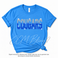 Cougars Rhinestone Transfer – Made to Order